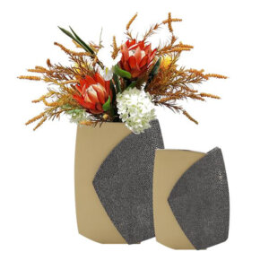 Custom Irregular Leather Vase
